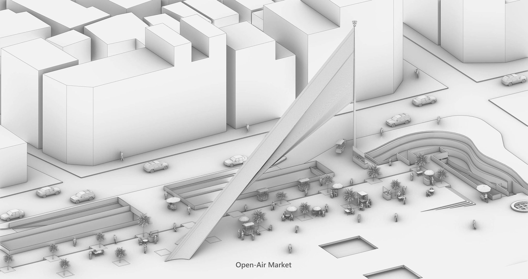 Diagrama. «High Line Bangkok» por HAS design and research. 