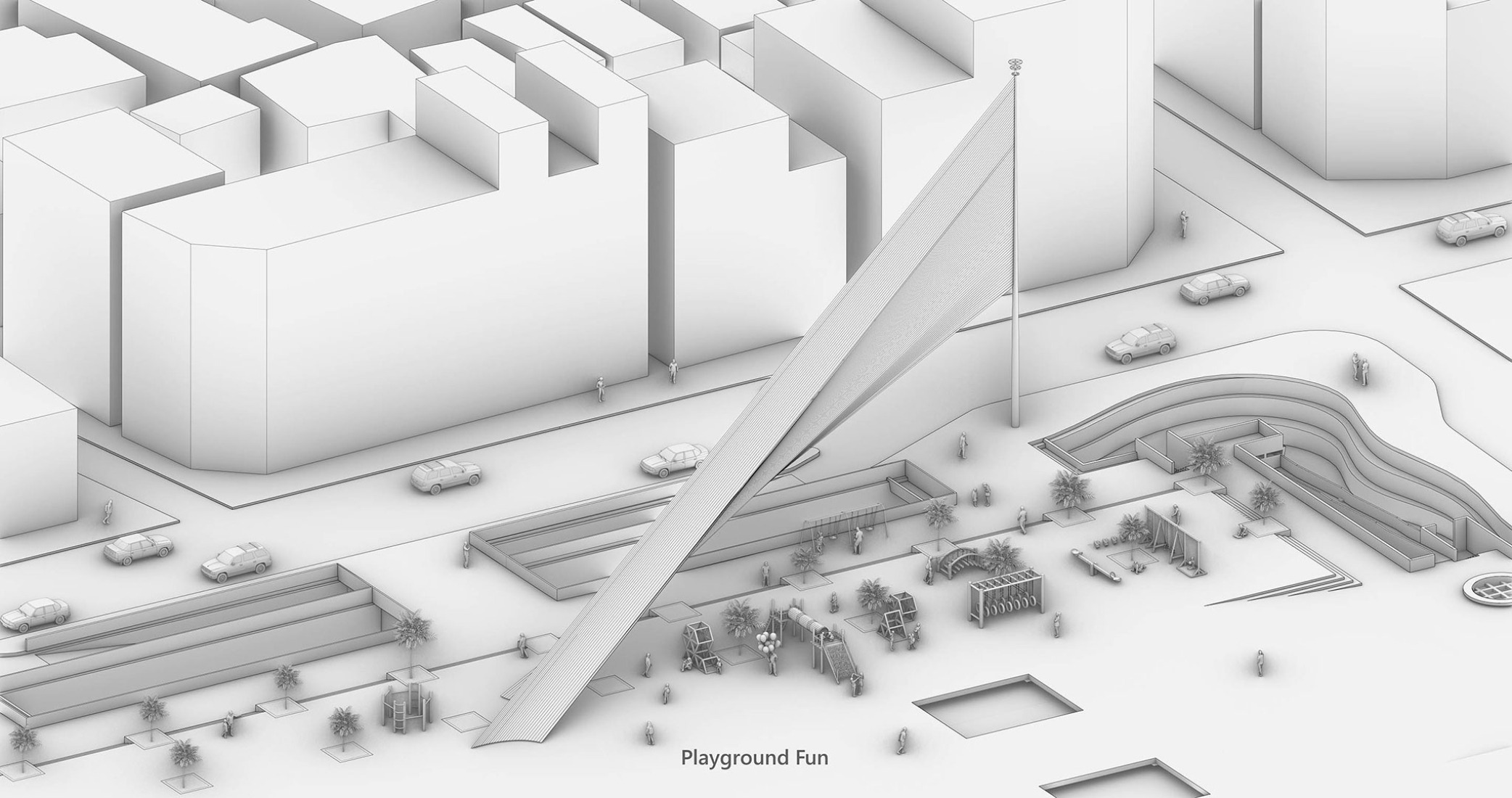 Diagrama. «High Line Bangkok» por HAS design and research. 