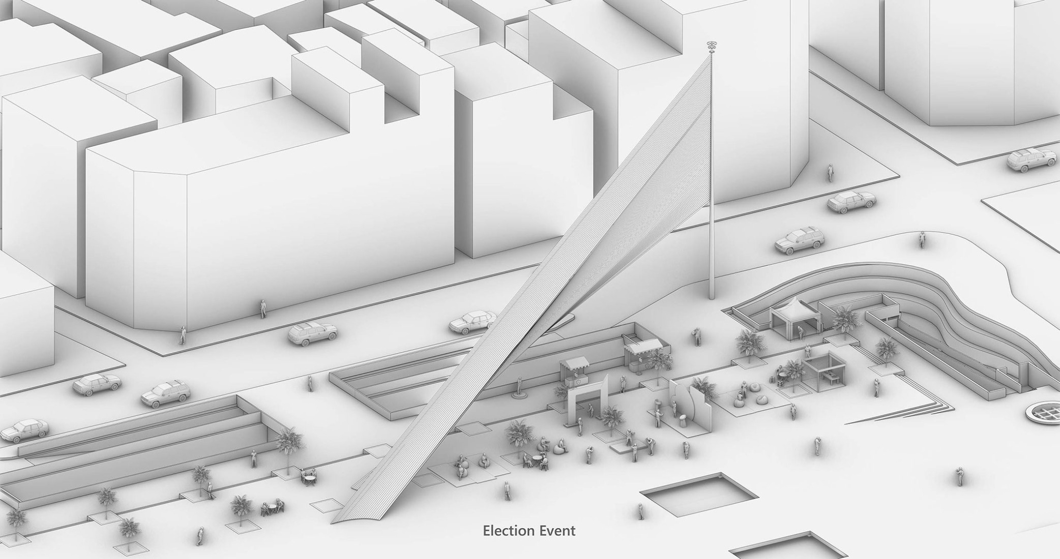 Diagrama. «High Line Bangkok» por HAS design and research. 