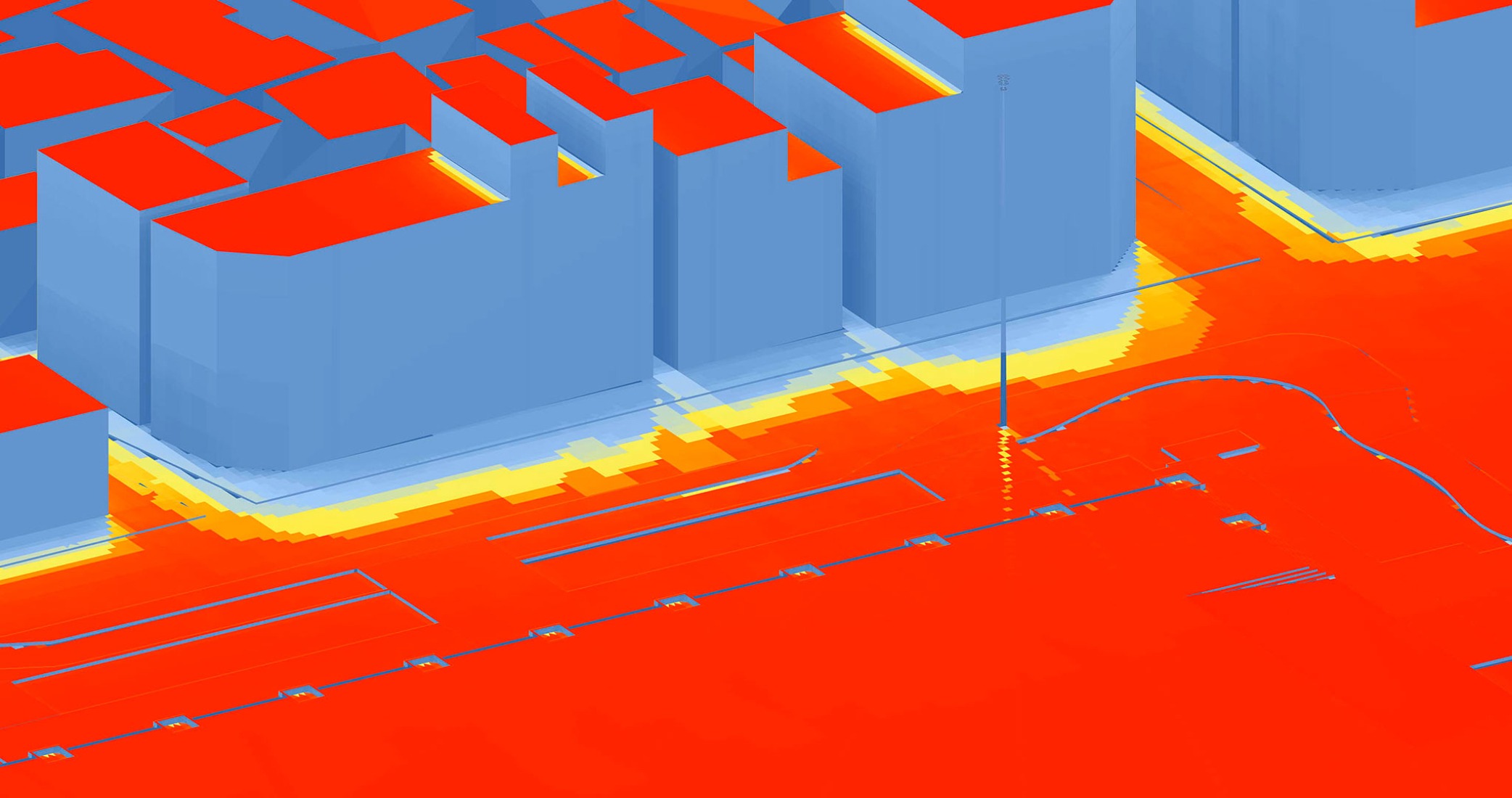 Diagrama de análisis de calor. «High Line Bangkok» por HAS design and research. 