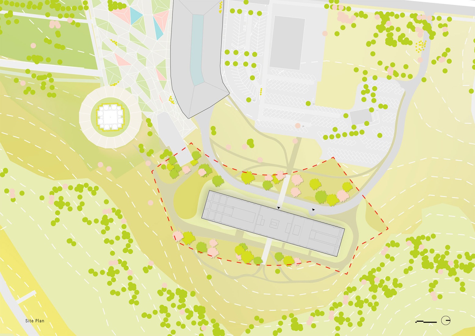 Site plan. "EU TUMO" Convergence Center by MVRDV.