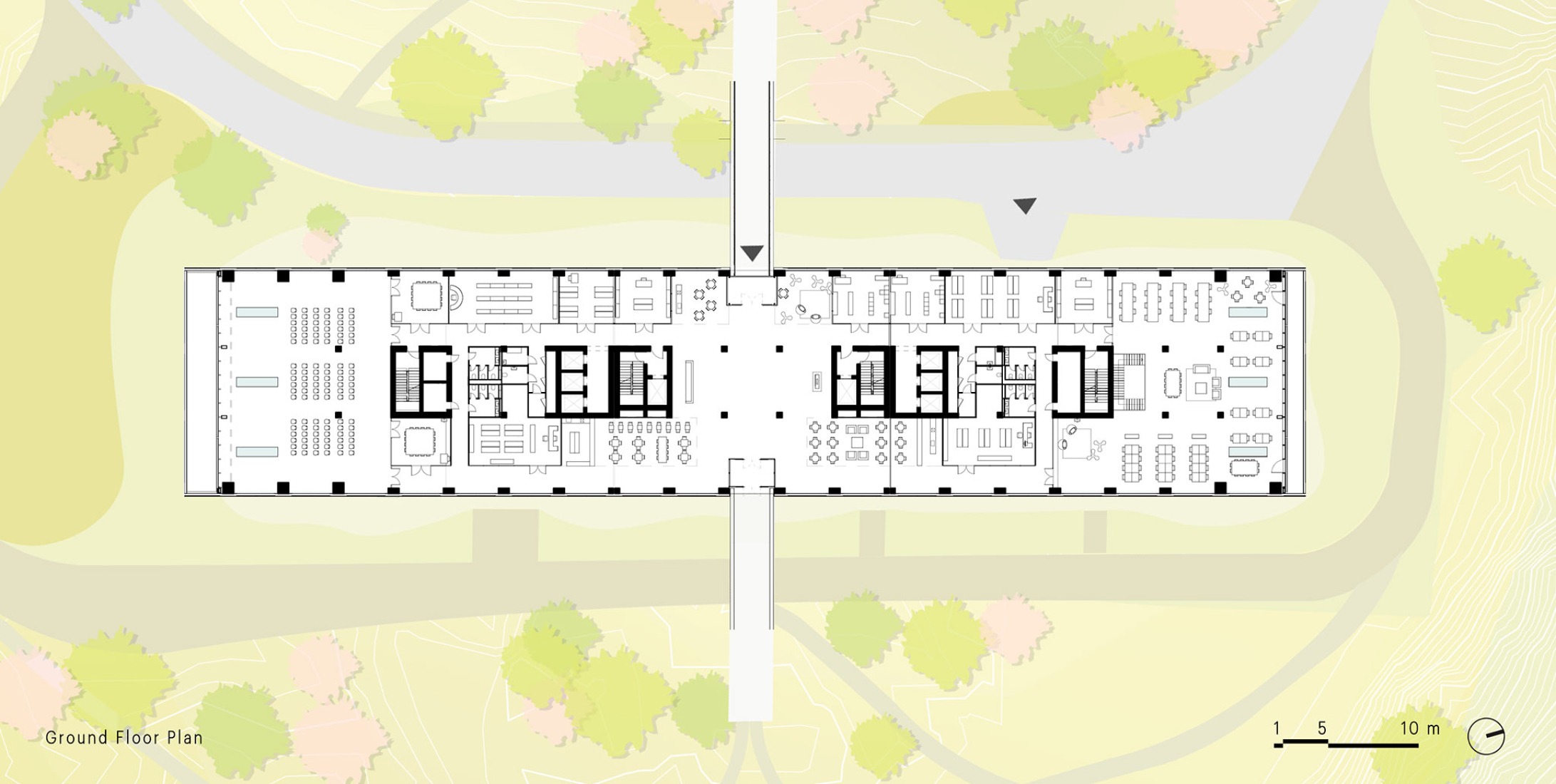 Ground floor plan. "EU TUMO" Convergence Center by MVRDV.