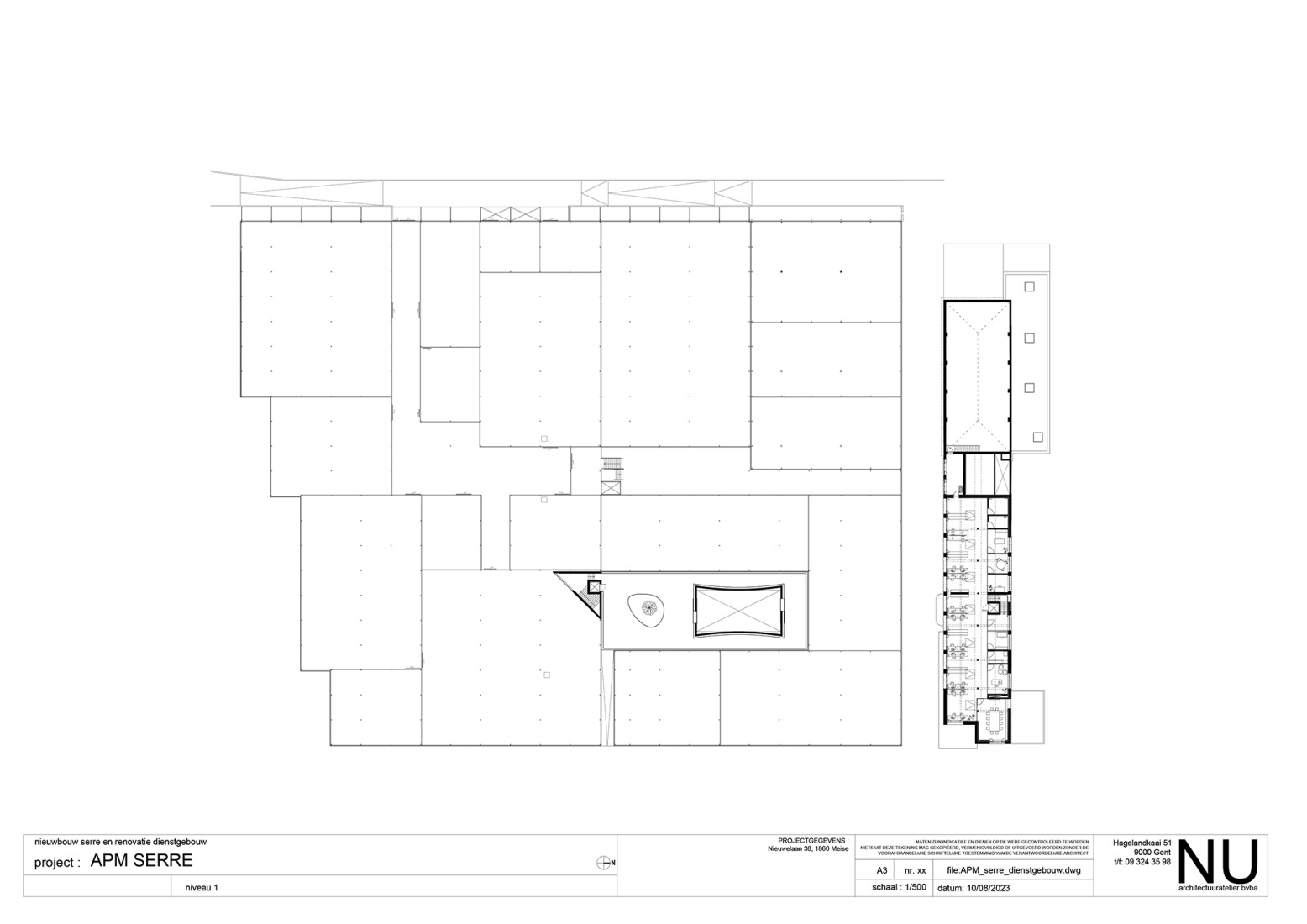 First floor plan. "Green Ark" by NU architectuuratelier + archipelago architects.