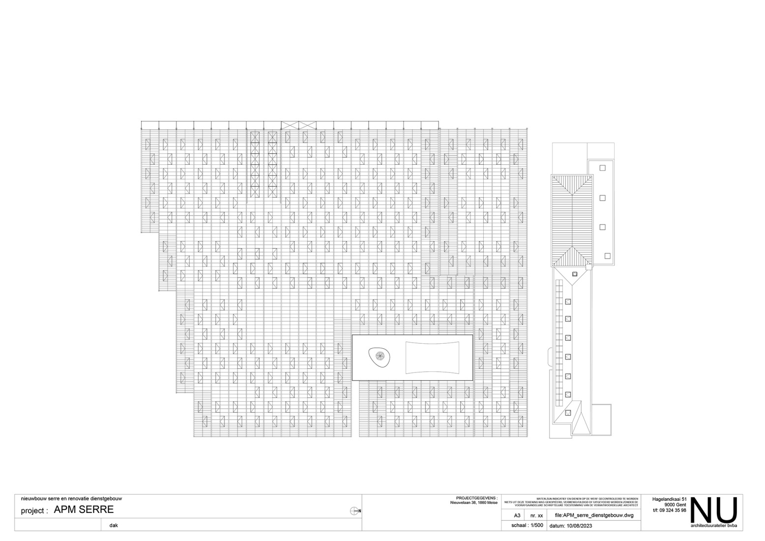 Rooftop floor plan. "Green Ark" by NU architectuuratelier + archipelago architects.