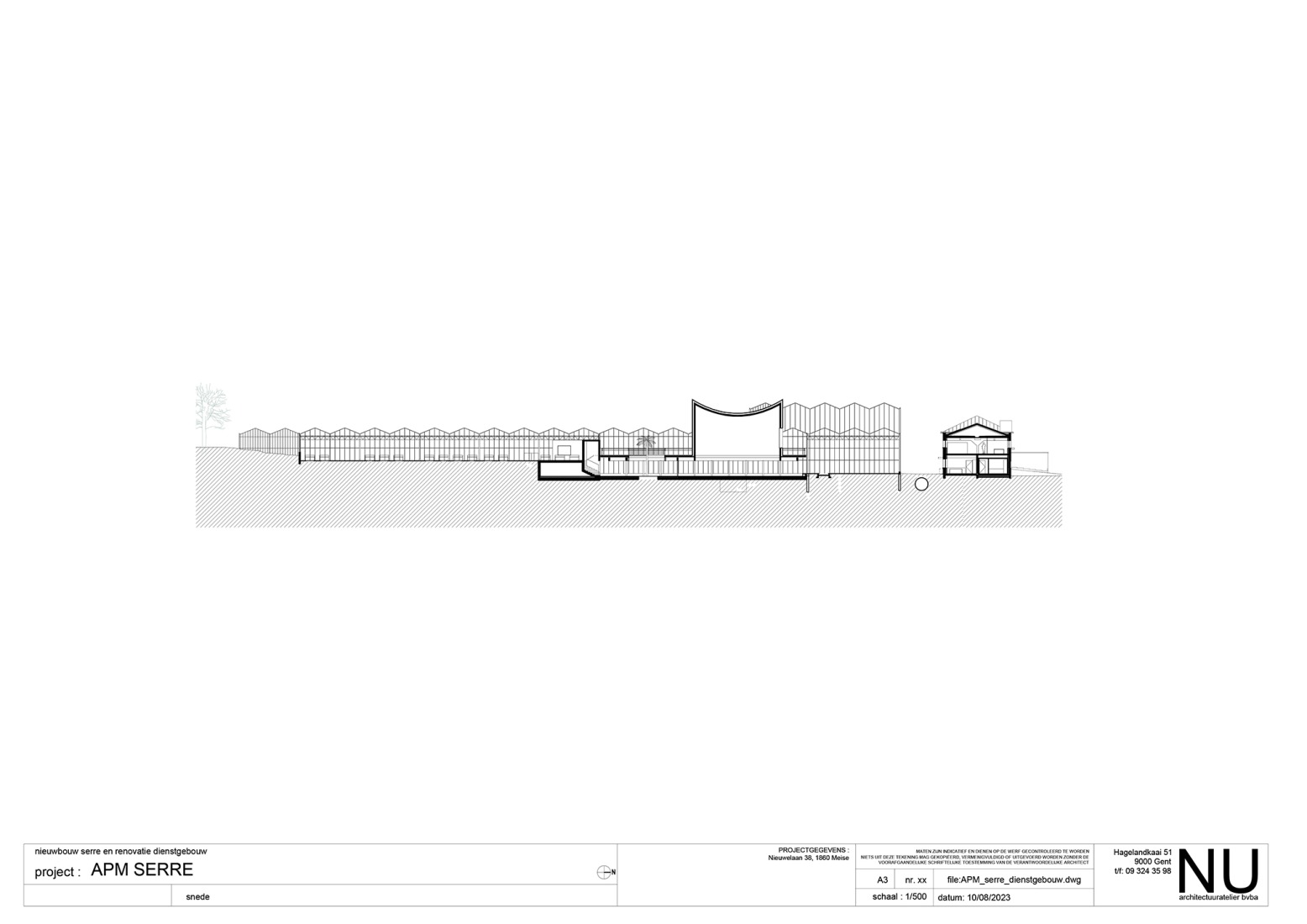 Section. "Green Ark" by NU architectuuratelier + archipelago architects.