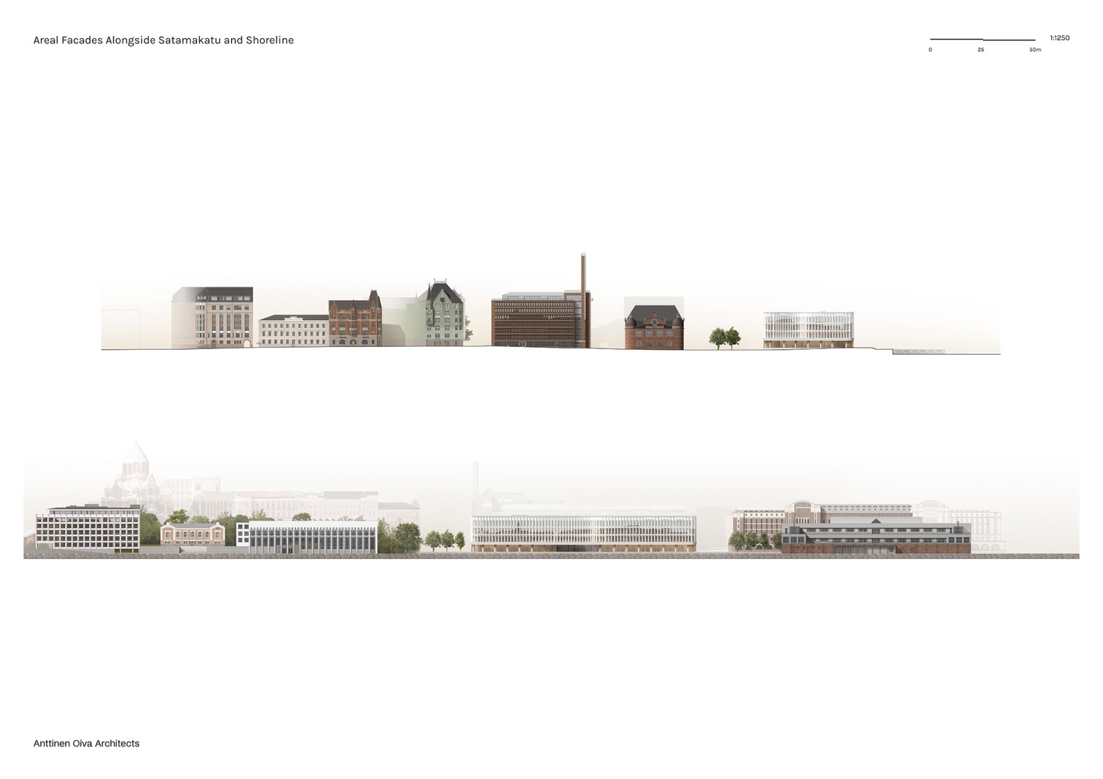 Elevations. Katajanokan Laituri by Anttinen Oiva Architects.