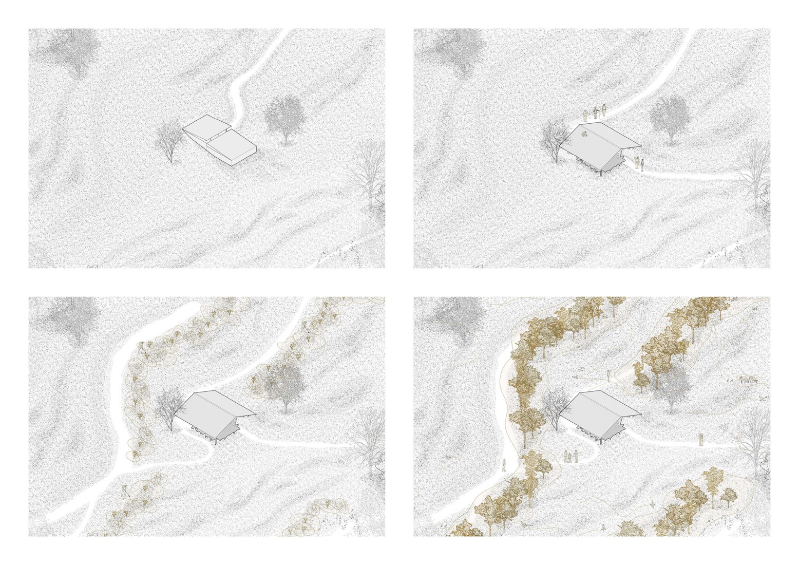 Axonometric diagrams. Taller Agropoético by Atelier Poem.