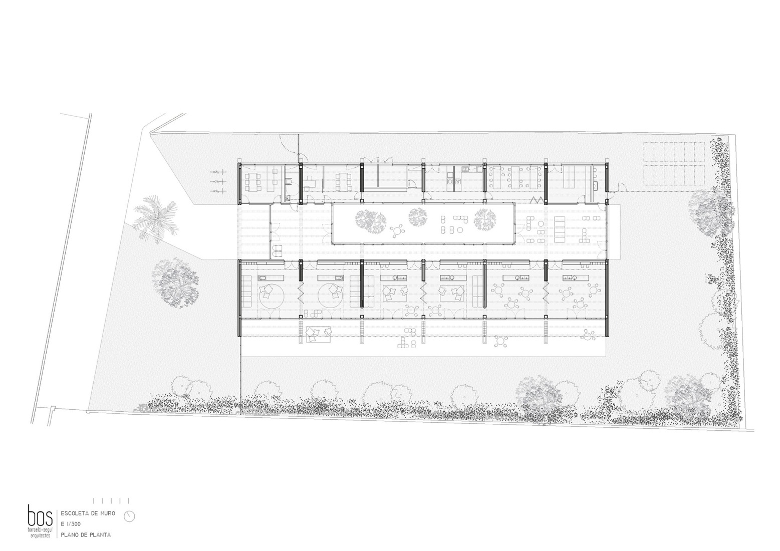 Plano de planta baja. Escoleta infantil de Muro por BOS Arquitectes.
