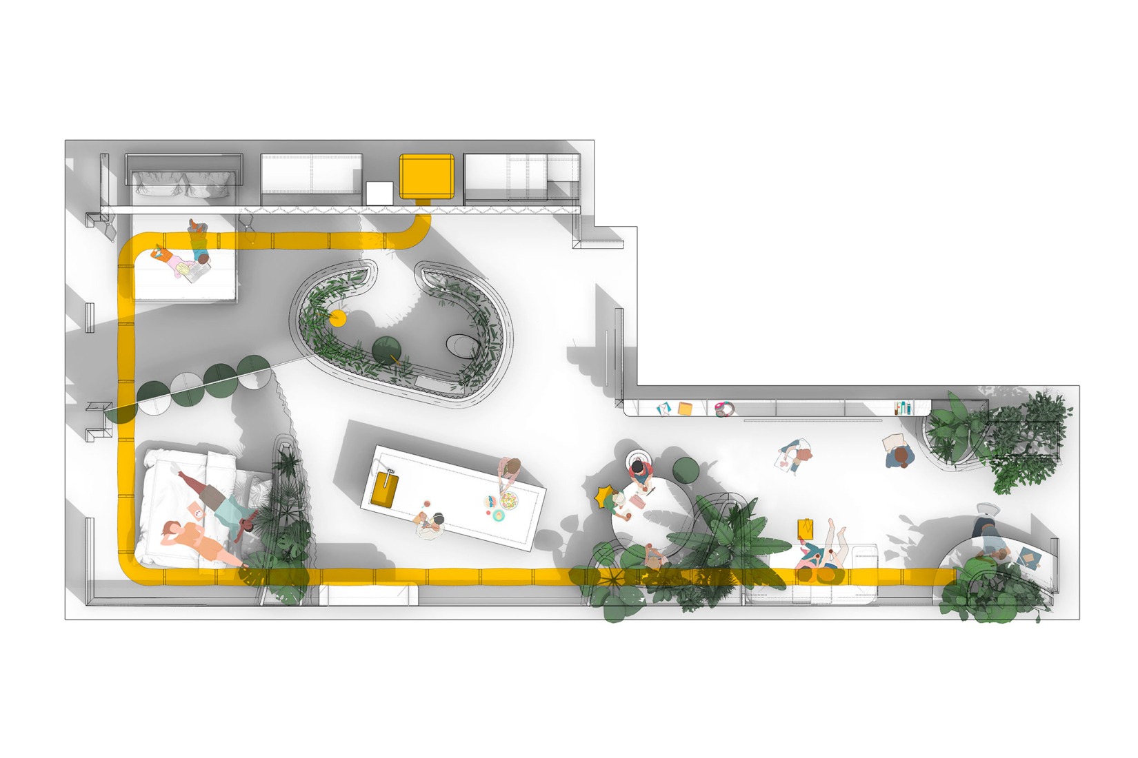 Ground floor plan. Corrigan studio by Corrigan Architects. 
