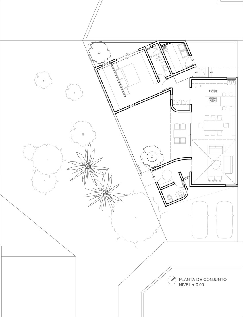 Site plan. "Casa Gálvez" by Estudio Villagálvez.