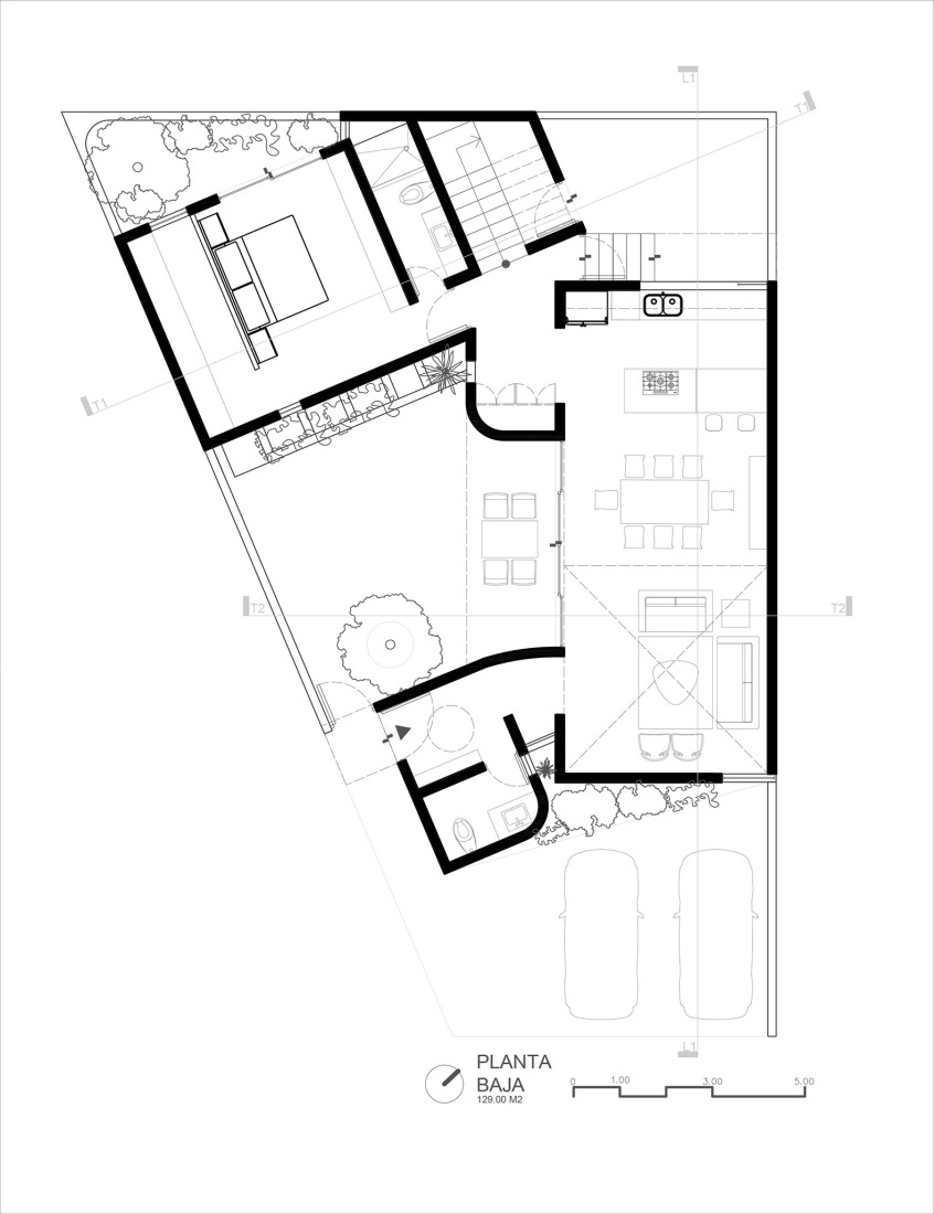 Ground floor plan. "Casa Gálvez" by Estudio Villagálvez.