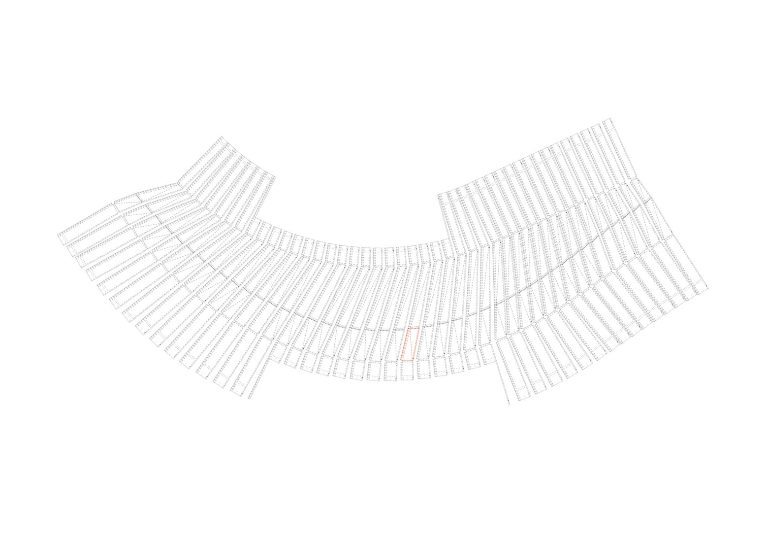 Estructura desplegada. Vivienda unifamiliar «Big Fish» por F5 Proyectos y Arquitectura. 