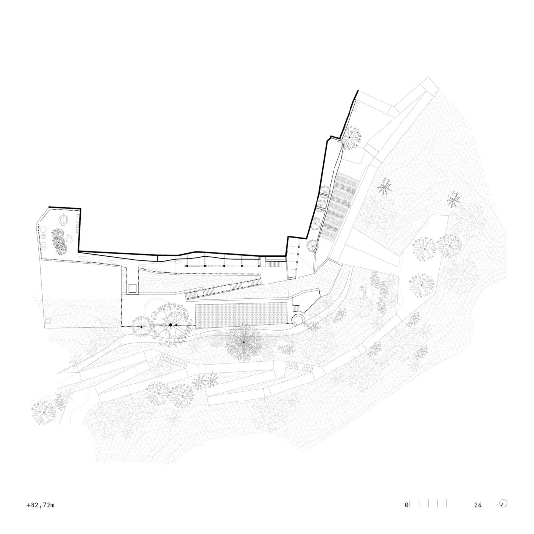 Floor plan +82.72 m. "Font del Rector" by Carles Enrich Studio.