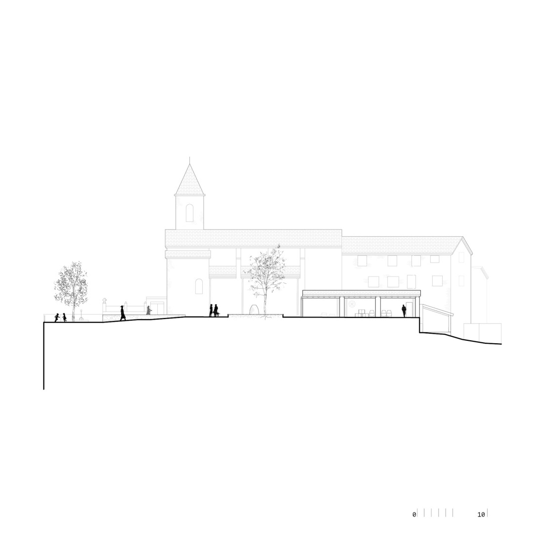 Section. "Font del Rector" by Carles Enrich Studio.