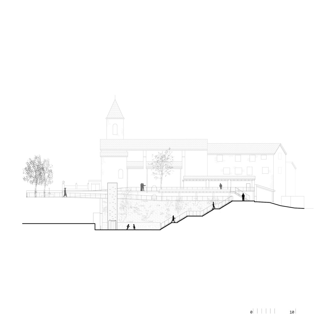 Section. "Font del Rector" by Carles Enrich Studio.