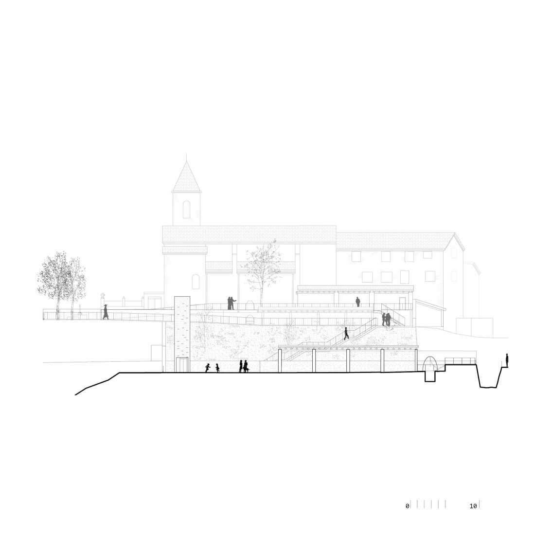 Section. "Font del Rector" by Carles Enrich Studio.