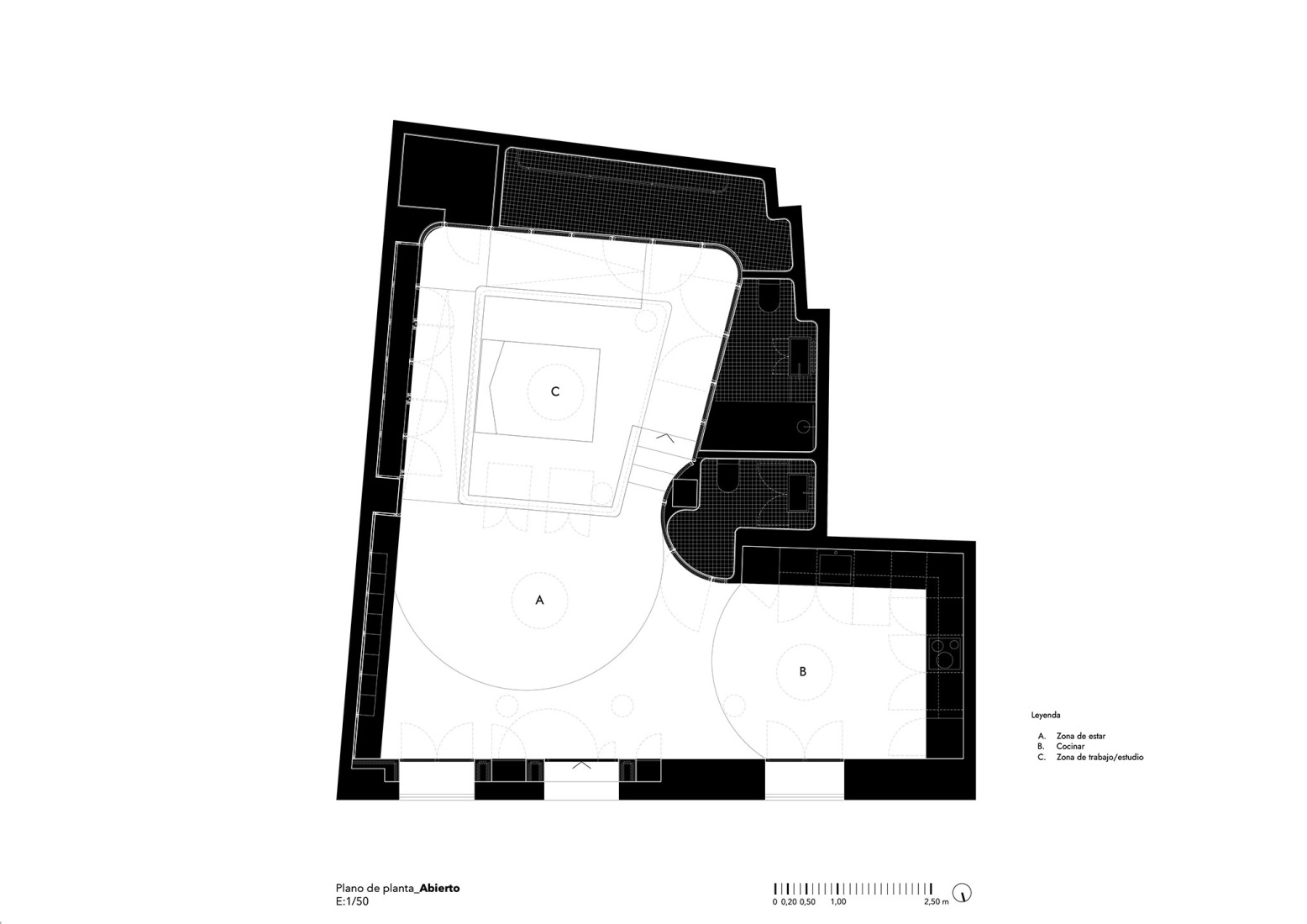 Ground floor plan. Preñada house by FORarquitectura.
