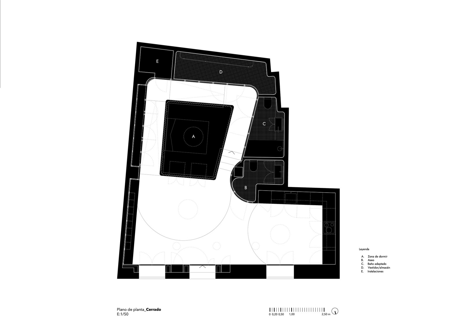 Ground floor plan. Preñada house by FORarquitectura.
