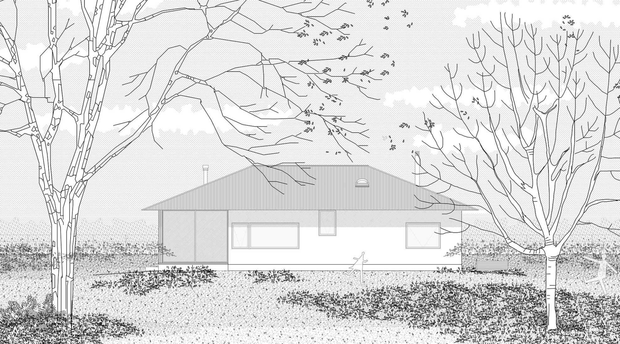 --- Alzados. «Las Casuarinas» por GAA – Grupo abierto de Arquitectura.