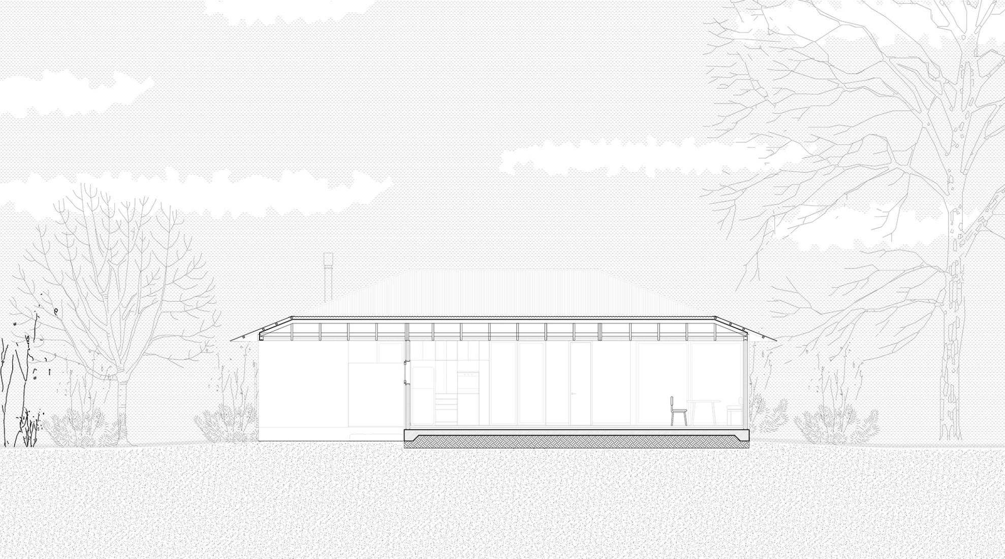 Secciones. «Las Casuarinas» por GAA – Grupo abierto de Arquitectura.