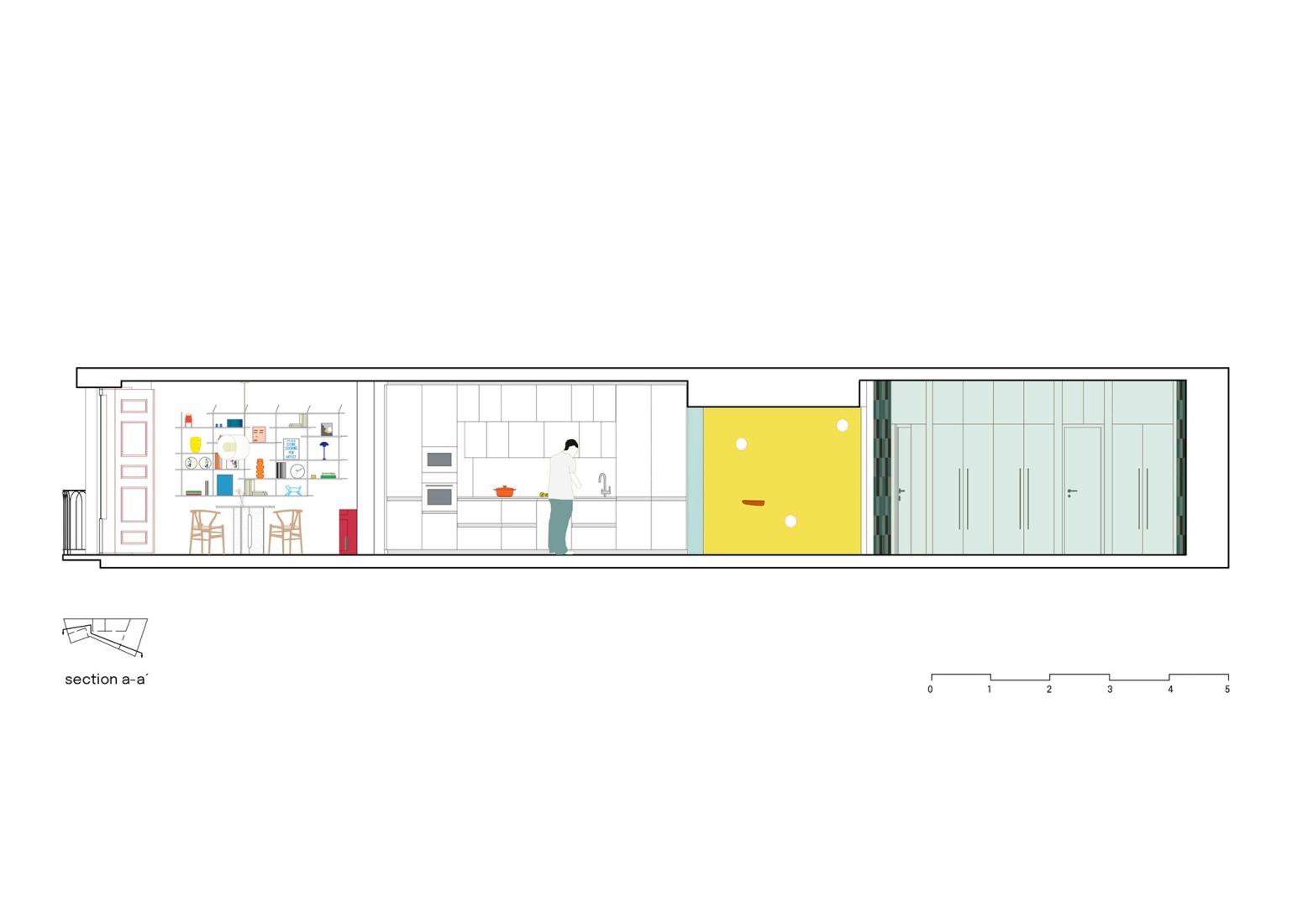 Section. "EME" house by gon. 