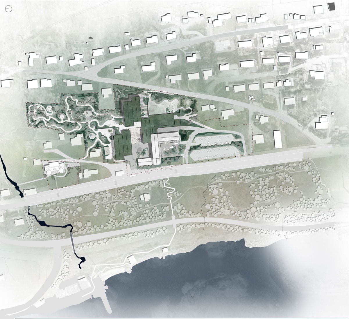 Site plan. Glyvra School by Henning Larsen.