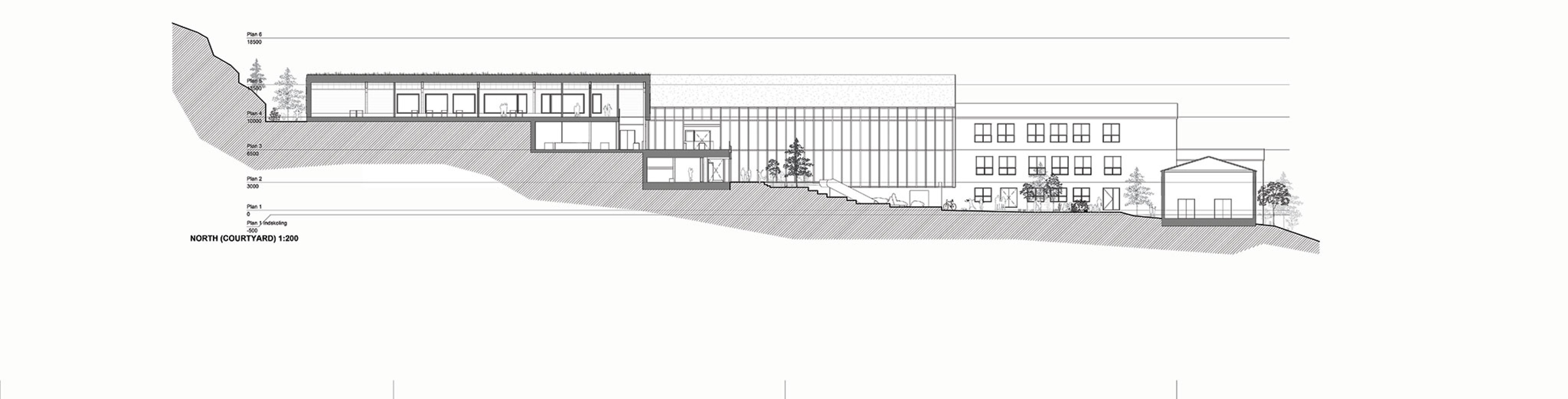 Section. Glyvra School by Henning Larsen.
