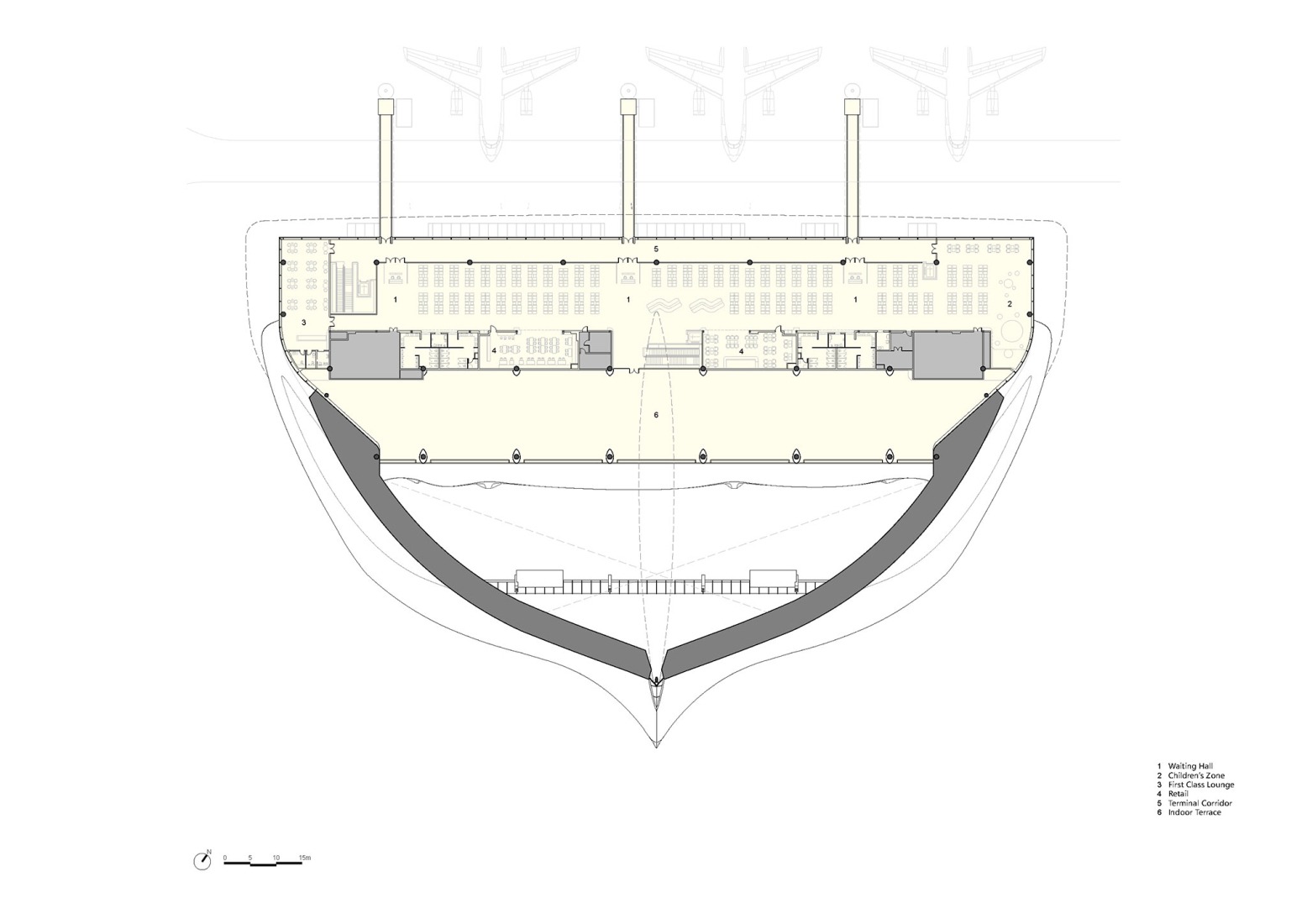 Plano de segunda planta. Aeropuerto de Lishui por MAD. 