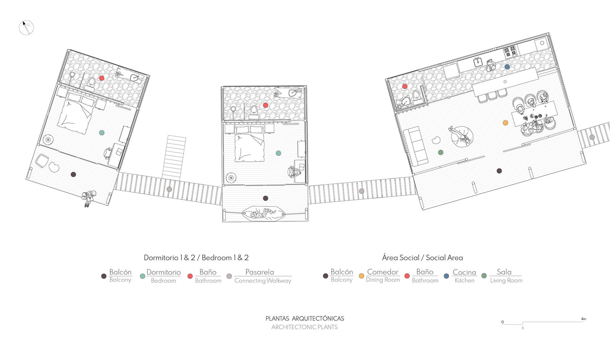 Ground floor plan. "Hoguera de Madera" by Mestizo Estudio Arquitectura. 