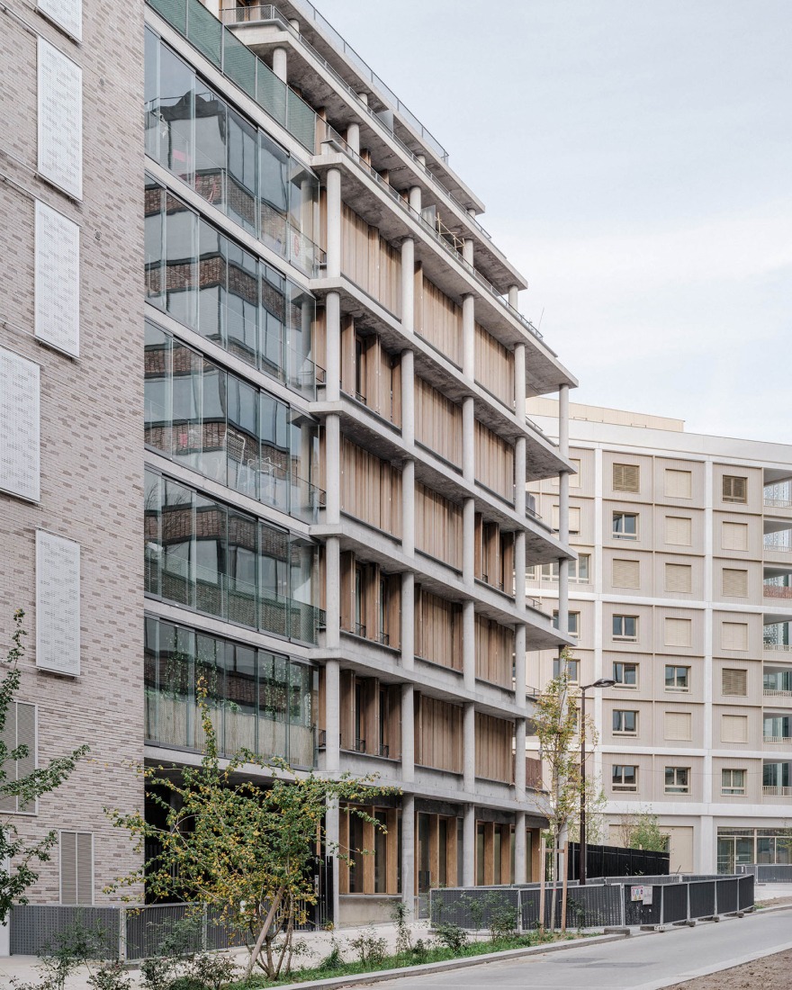 36 viviendas sociales por Nicolas Hugoo Architecture. Fotografía por Pierre Romain Guedj. 