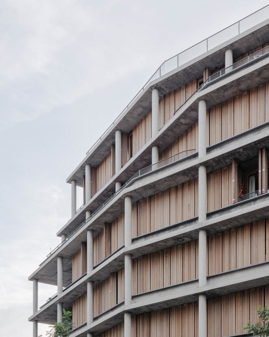 36 viviendas sociales por Nicolas Hugoo Architecture. Fotografía por Pierre Romain Guedj. 