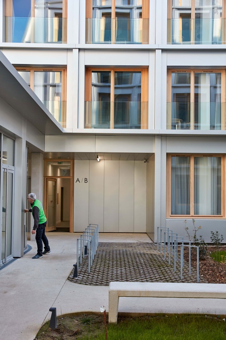 Conversion of a car park into a social housing residence by NZI Architectes. Photograph by Frédéric Delangle. 