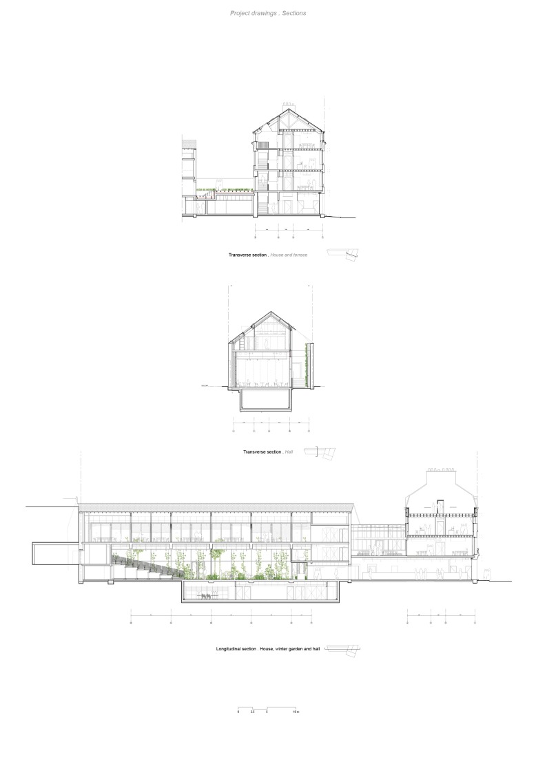 Sections. "Third Place Flow" by Office Zola architectes. 