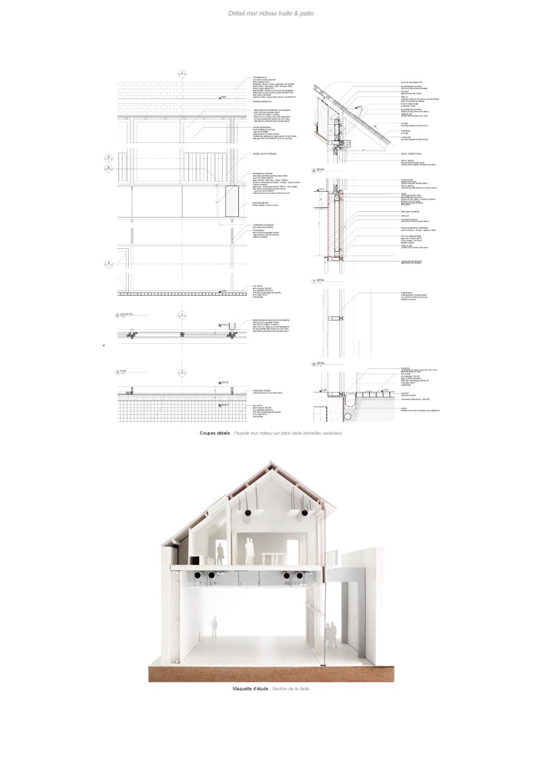 Detail section. "Third Place Flow" by Office Zola architectes. 