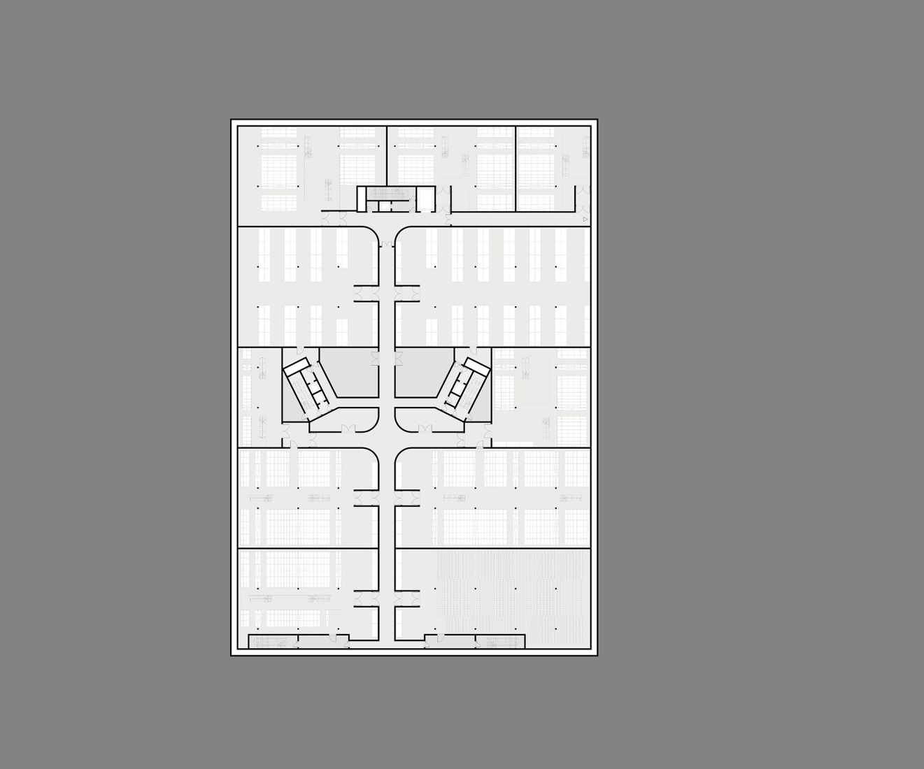 Basement second floor plan. Museum Depot by Peter Pichler Architecture.