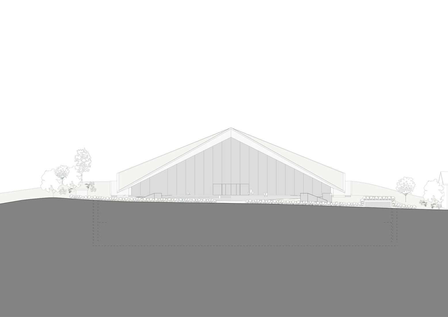 Elevation. Museum Depot by Peter Pichler Architecture.