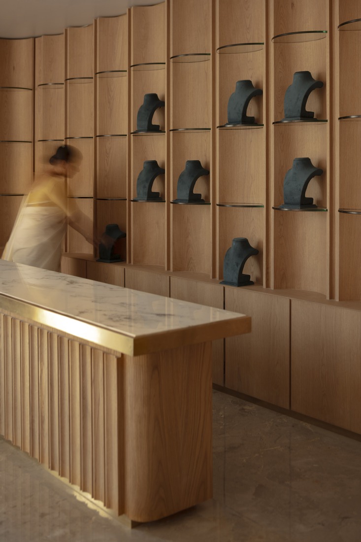 "Fluted Volume" by Studio UF+O. Photograph by Vivek Eadara.