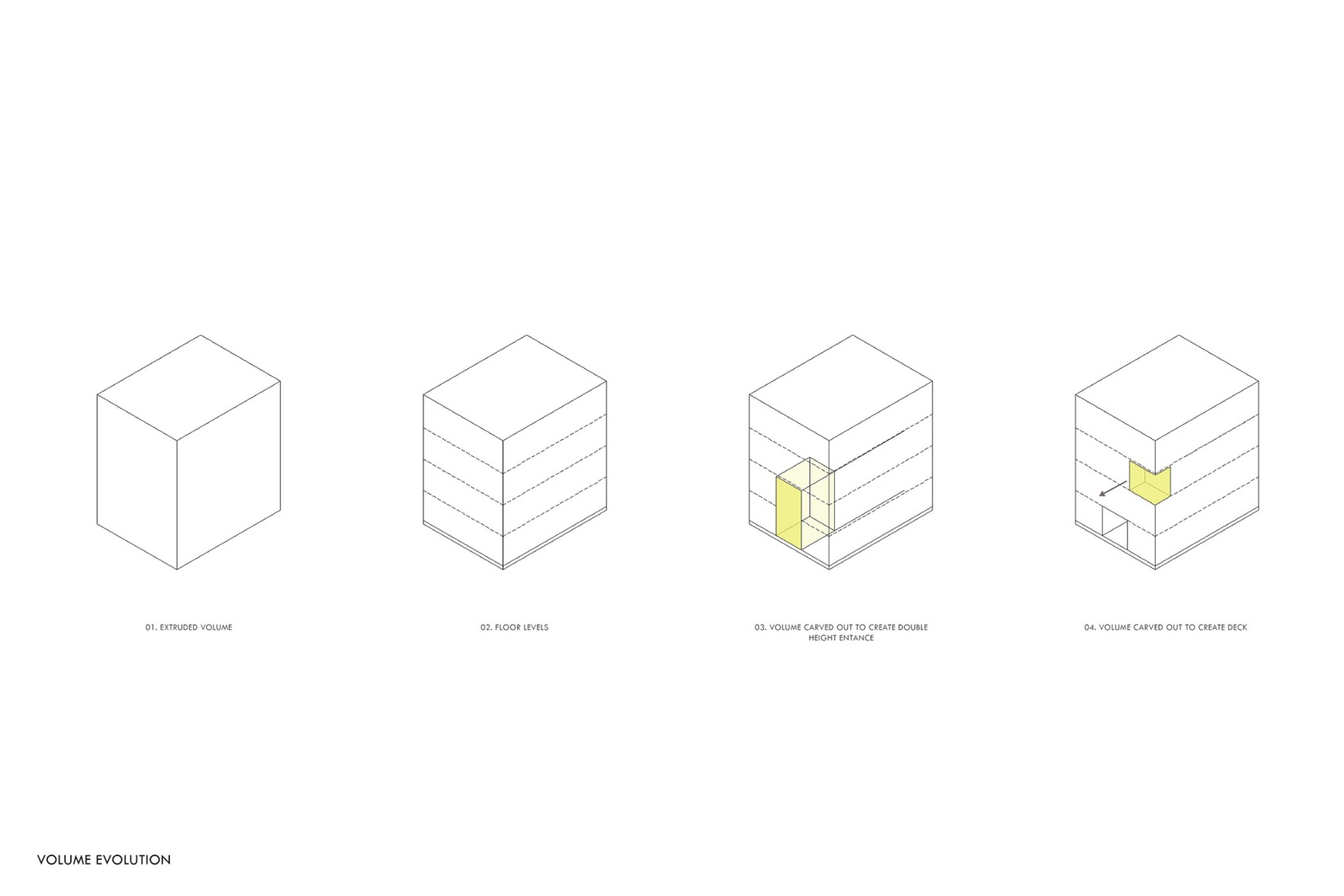 Axonometric Diagram. "Fluted Volume" by Studio UF+O. 