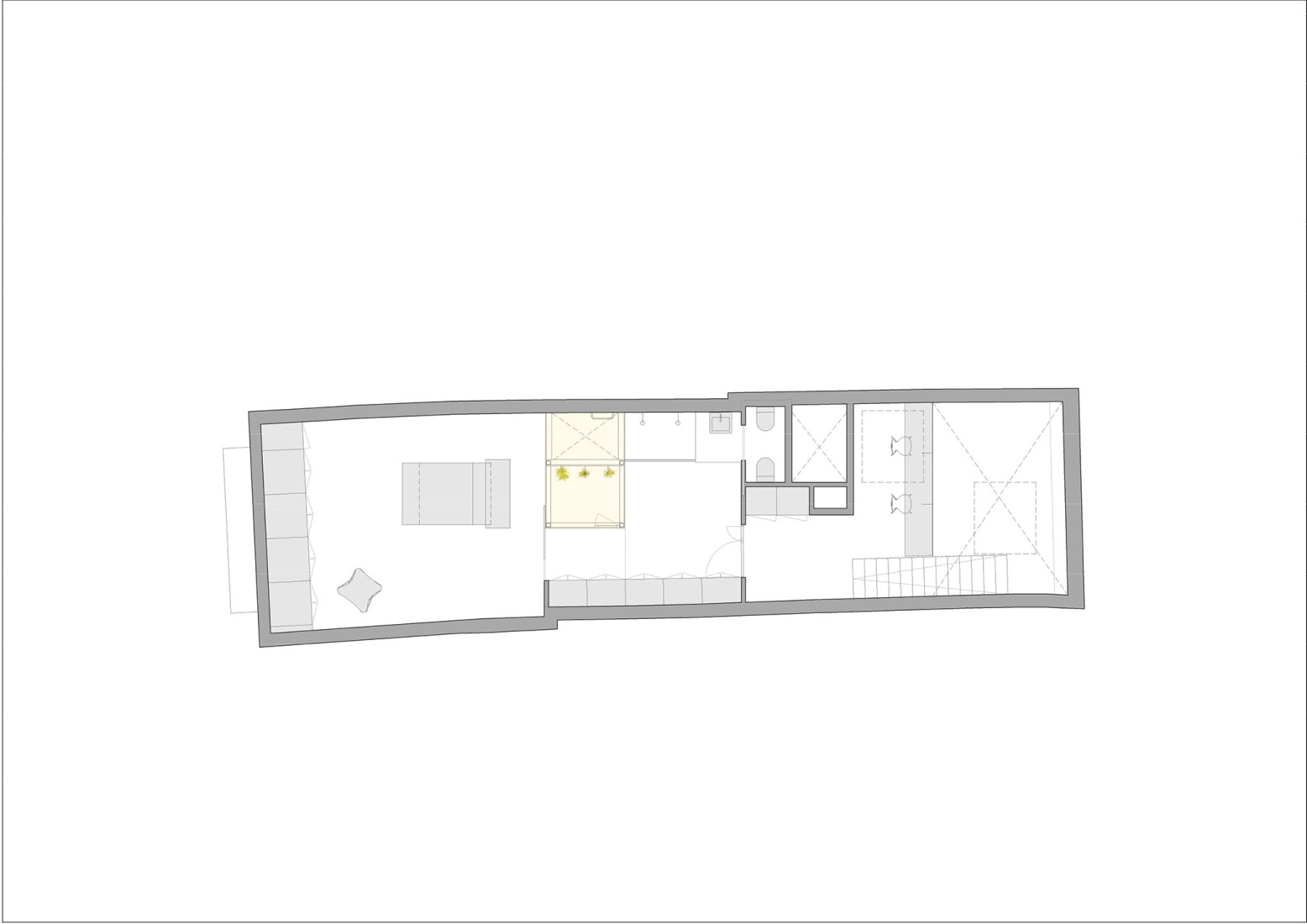 Plano de quinta planta. Sustitución de 4 viviendas por Josean Ruiz Esquíroz.