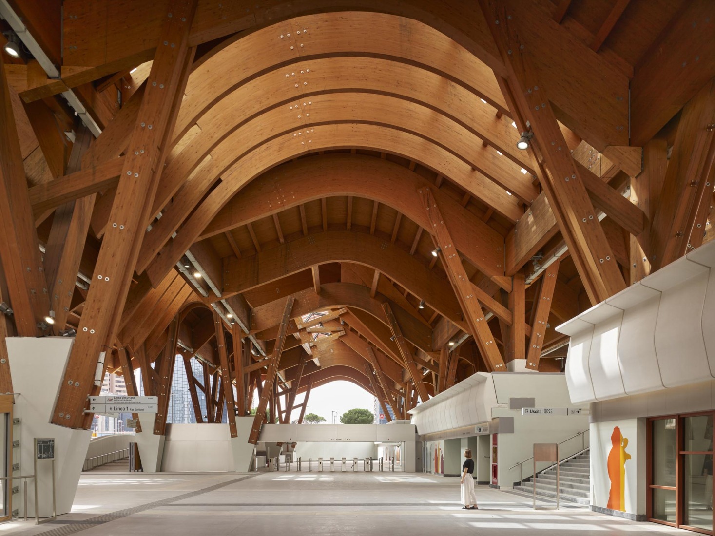 Centro Direzionale, Naples Underground Central Station by Benedetta Tagliabue - EMBT Architects. Photograph by Roland Halbe.