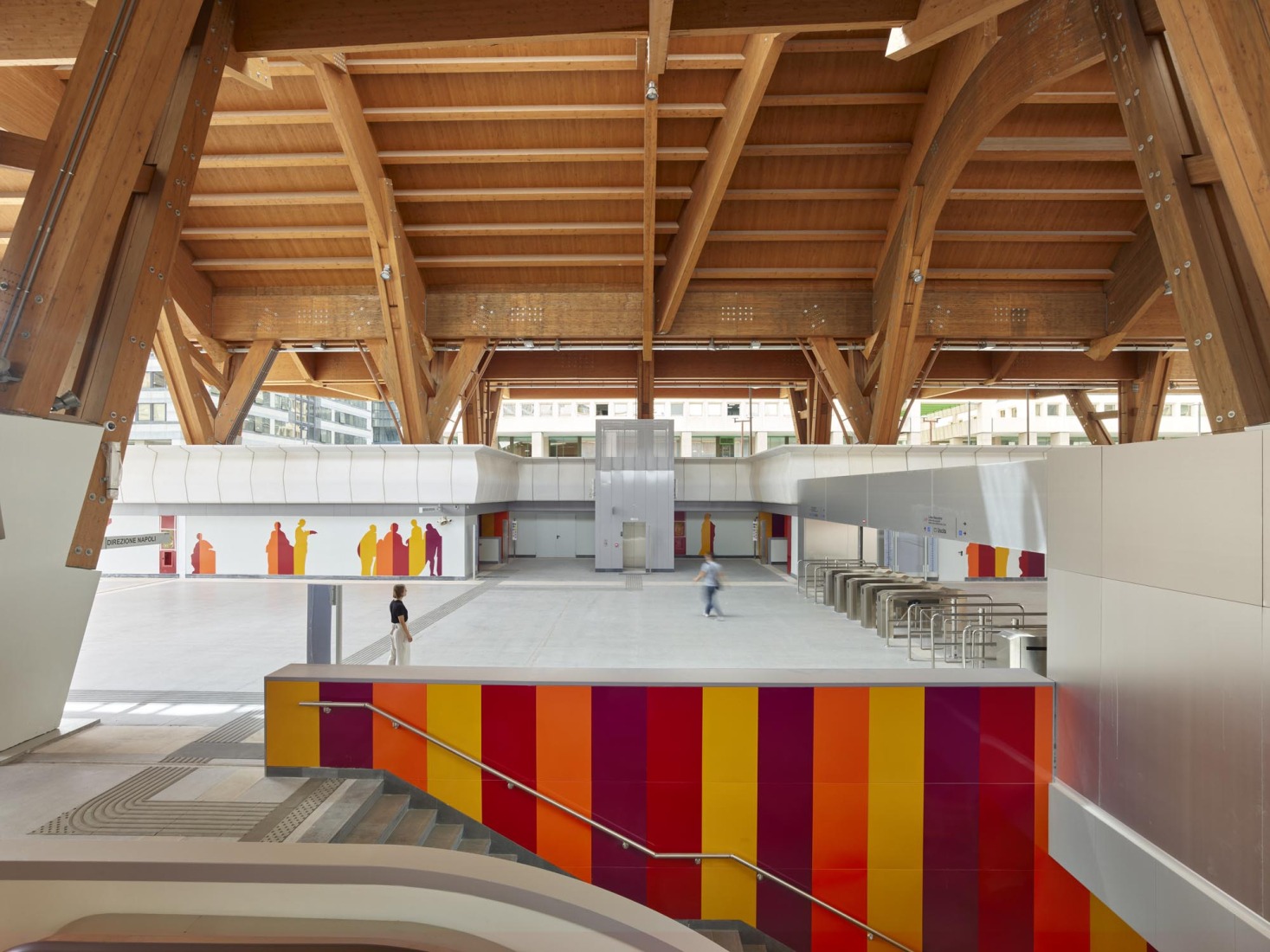 Centro Direzionale, Naples Underground Central Station by Benedetta Tagliabue - EMBT Architects. Photograph by Roland Halbe.