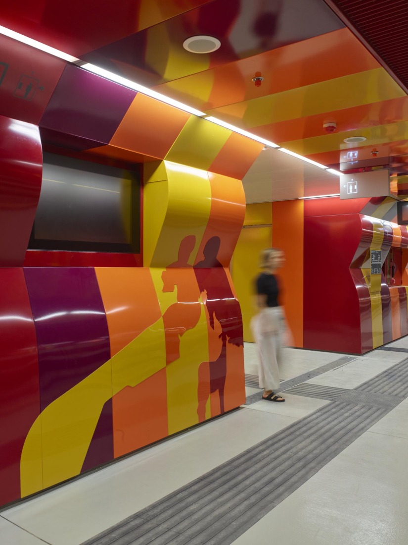 Centro Direzionale, Naples Underground Central Station by Benedetta Tagliabue - EMBT Architects. Photograph by Roland Halbe.