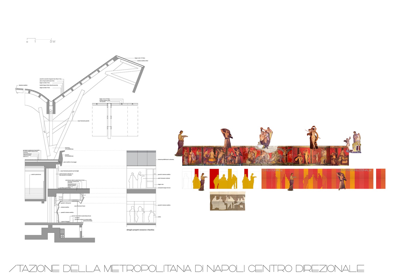 Planimetry / Collage / Model. Centro Direzionale, Naples Underground Central Station by Benedetta Tagliabue - EMBT Architects.