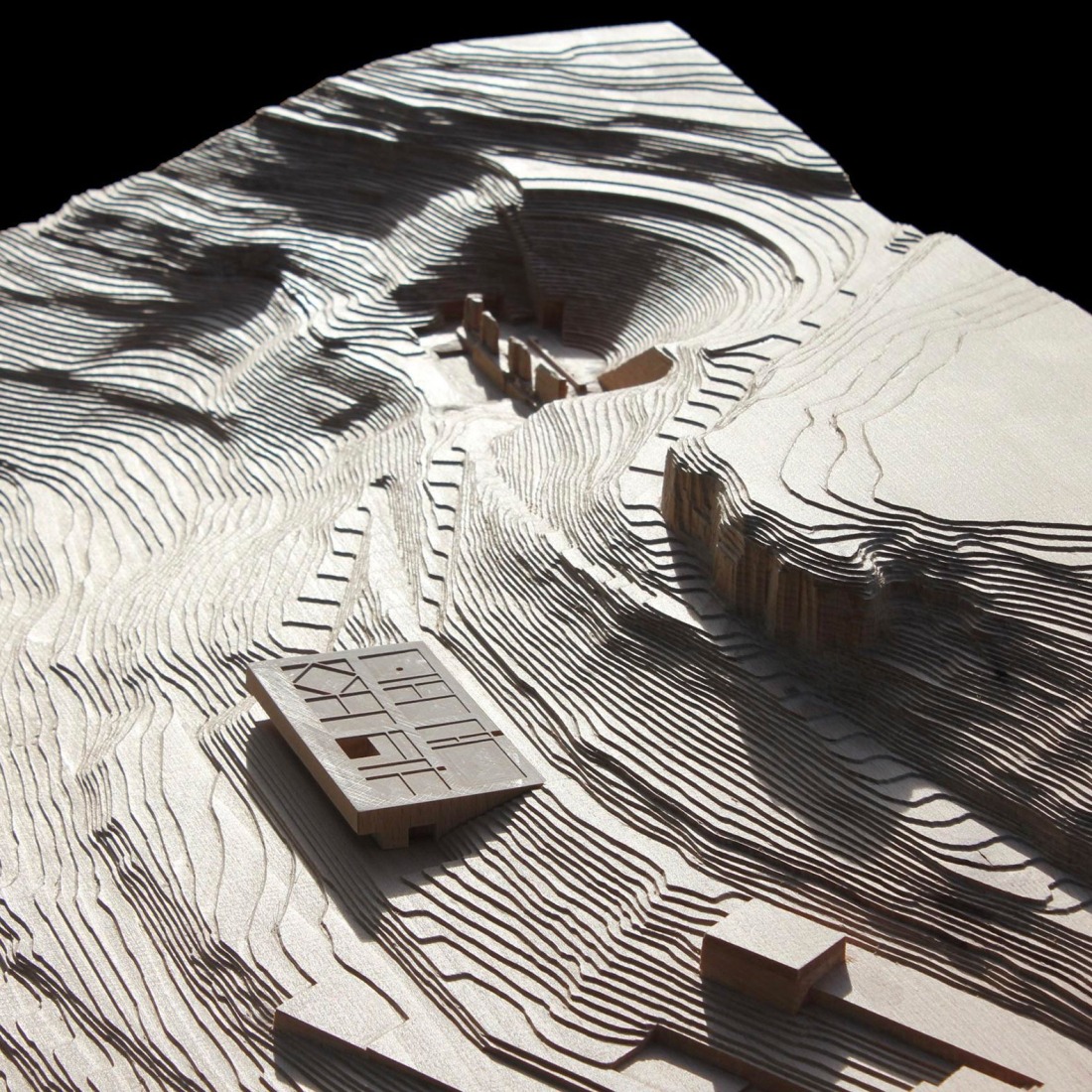 Maqueta. Centro de Recepción de Visitantes de Colonia Clunia Sulpicia por Tejedor Linares Arquitectos.