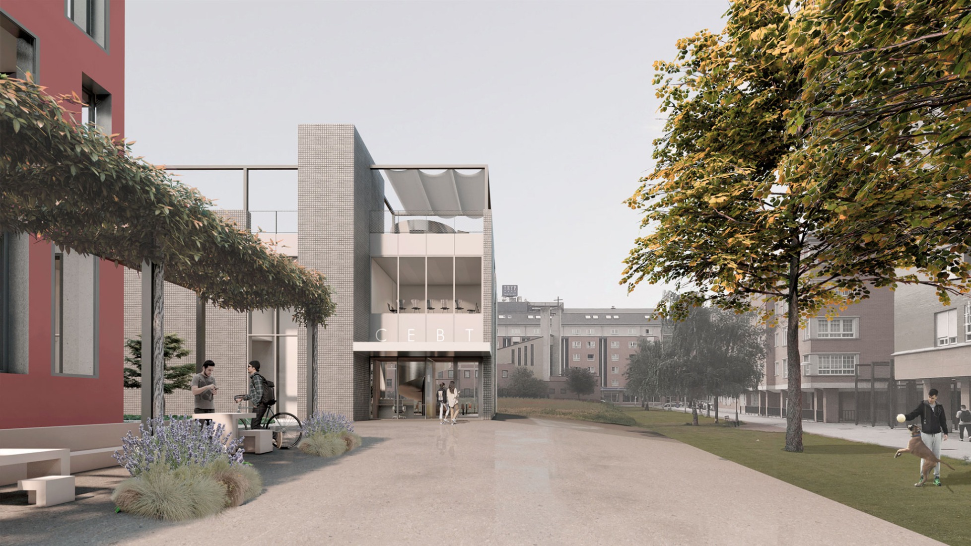 Rendering. Expansion of the Technology-Based Business Center by VIRA arquitectura.