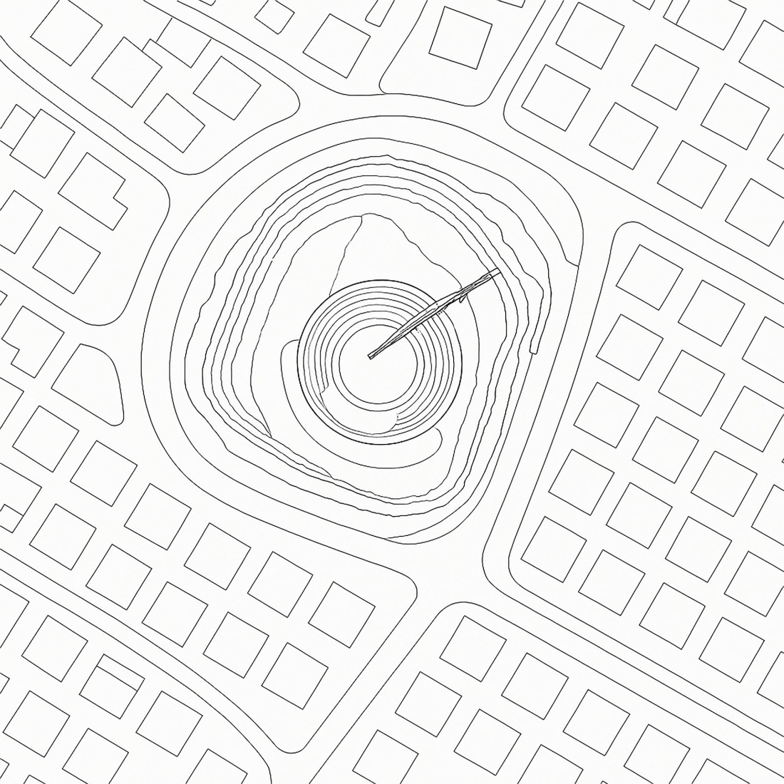 Site plan. Reclaiming the Sky in Earth by Wassim Abu Hazim. 