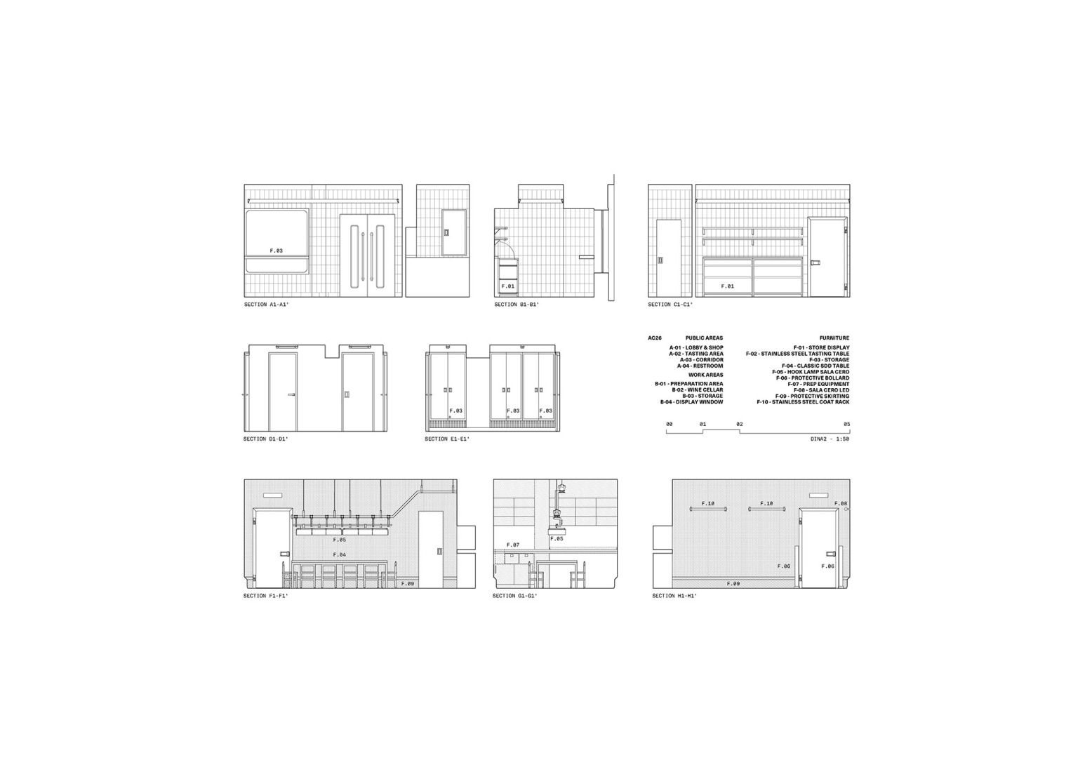 Sections. "Sala de Despiece SDD1" by yyplusplus.