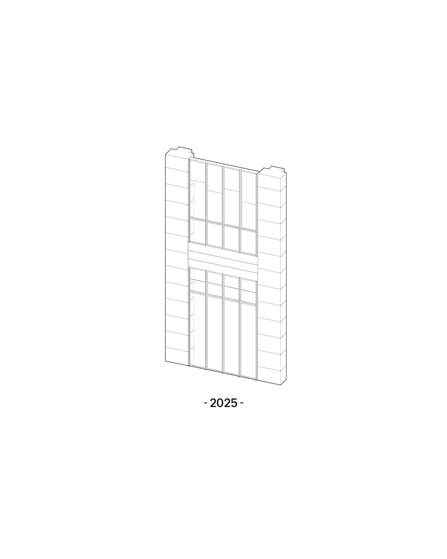Axonometry. "Sentier" by COVE Architectes + CALQ Architectes. 