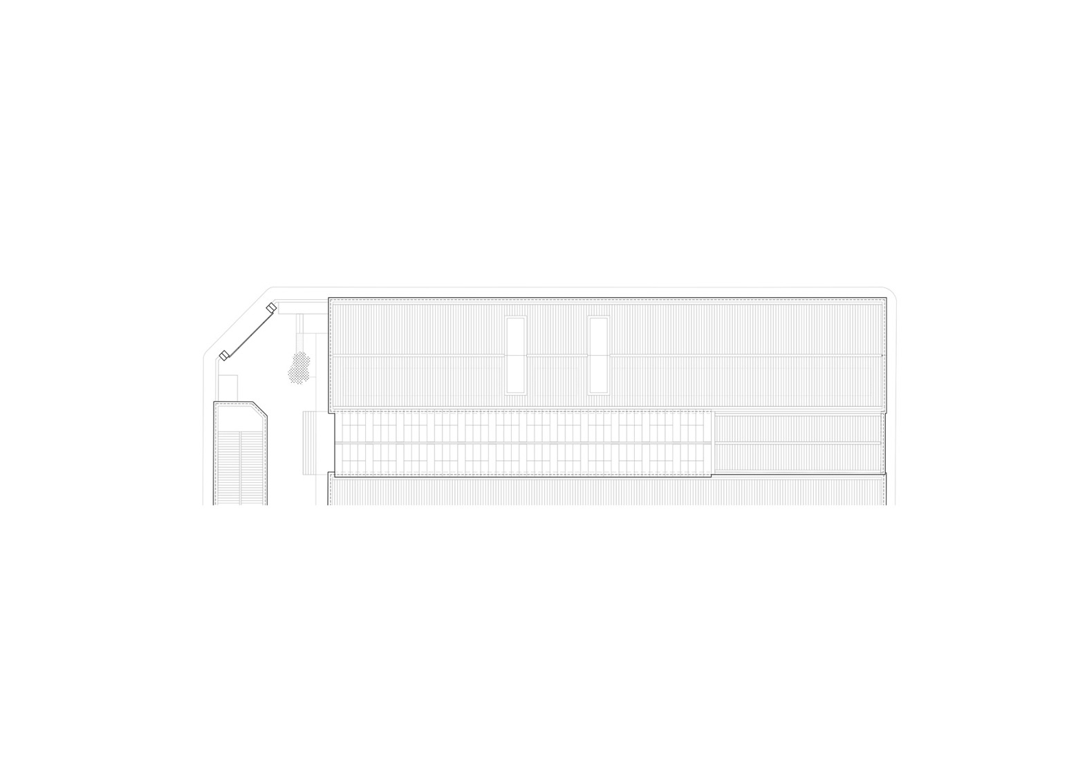 Rooftop floor plan. Sallarès Deu by JAAS.