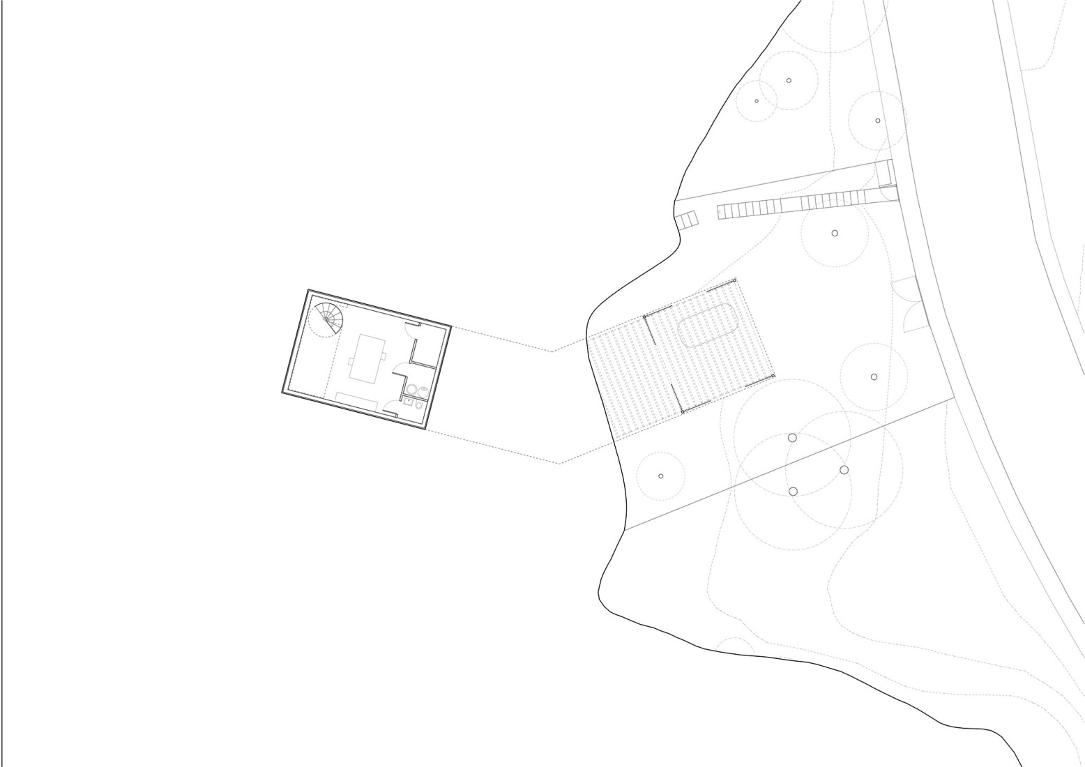 Basement floor plan. Casa 144º by Jaime Prous Architects and Pineda Monedero.